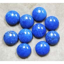 12MM ROUND CABOCHON HOWLITE LAPIS(10PCS/BAG)